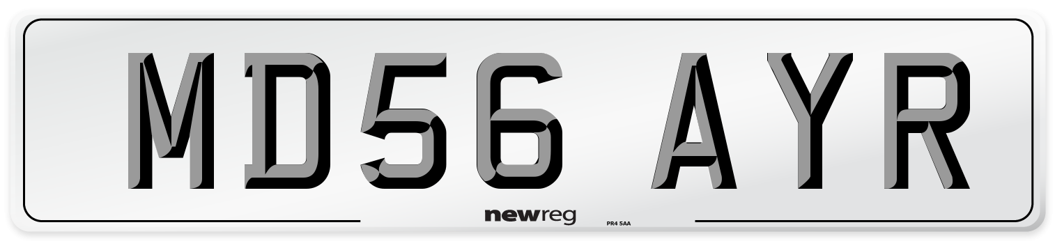 MD56 AYR Number Plate from New Reg